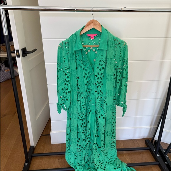 Lilly Pulitzer Amrita Eyelet Midi Dress new condition. Size  6 - Picture 5 of 11